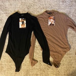 naked wardrobe long sleeve high neck body suits